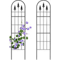 2‑Pack Black Arched Metal Rose Trellis