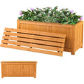 Cedar Wood Multi‑Functional Planter Box