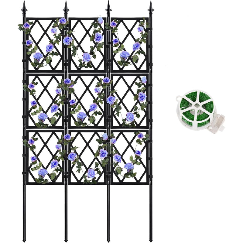 63 Inch Iron Pipe Garden Trellis