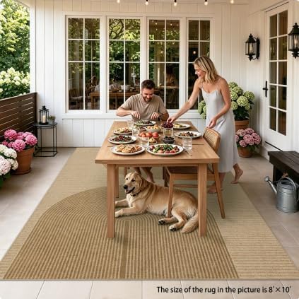 Geometric Arch Easy Jute Area Rug