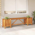 Solid Acacia Wood Patio Planter Bench