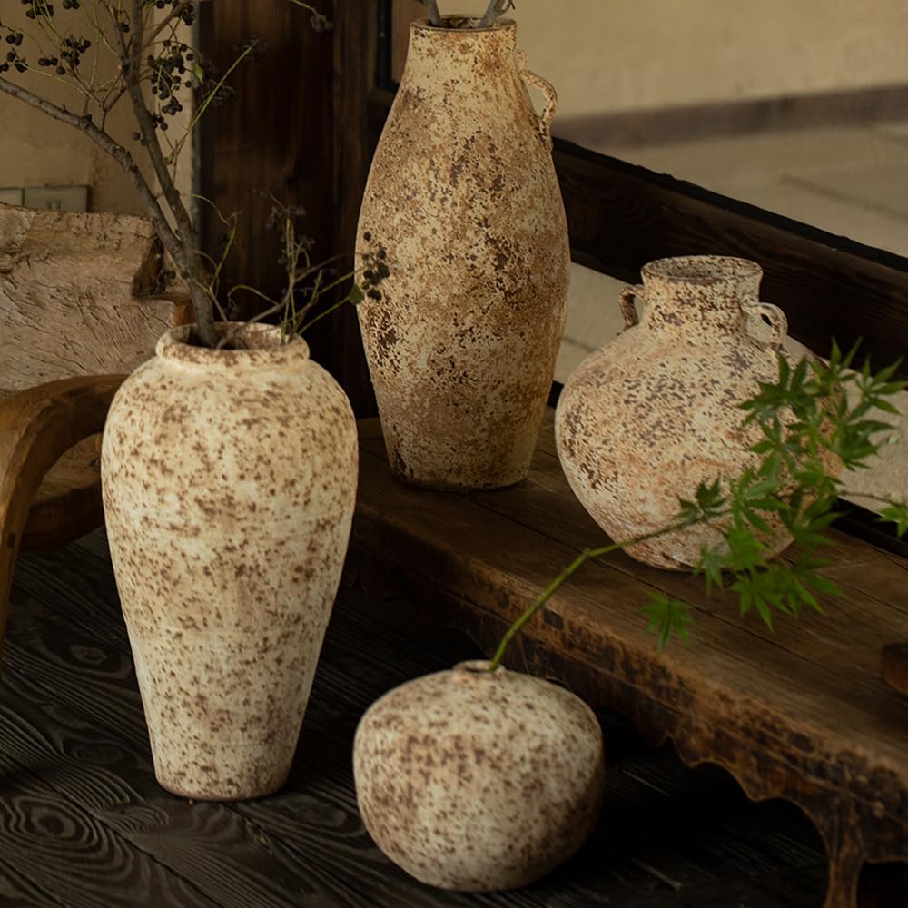 Rustic Terra Cotta Ceramic Vase
