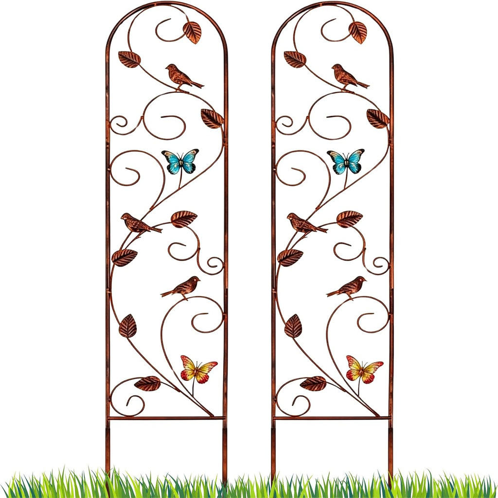2‑Pack Heavy‑Duty Iron Arch Garden Trellis