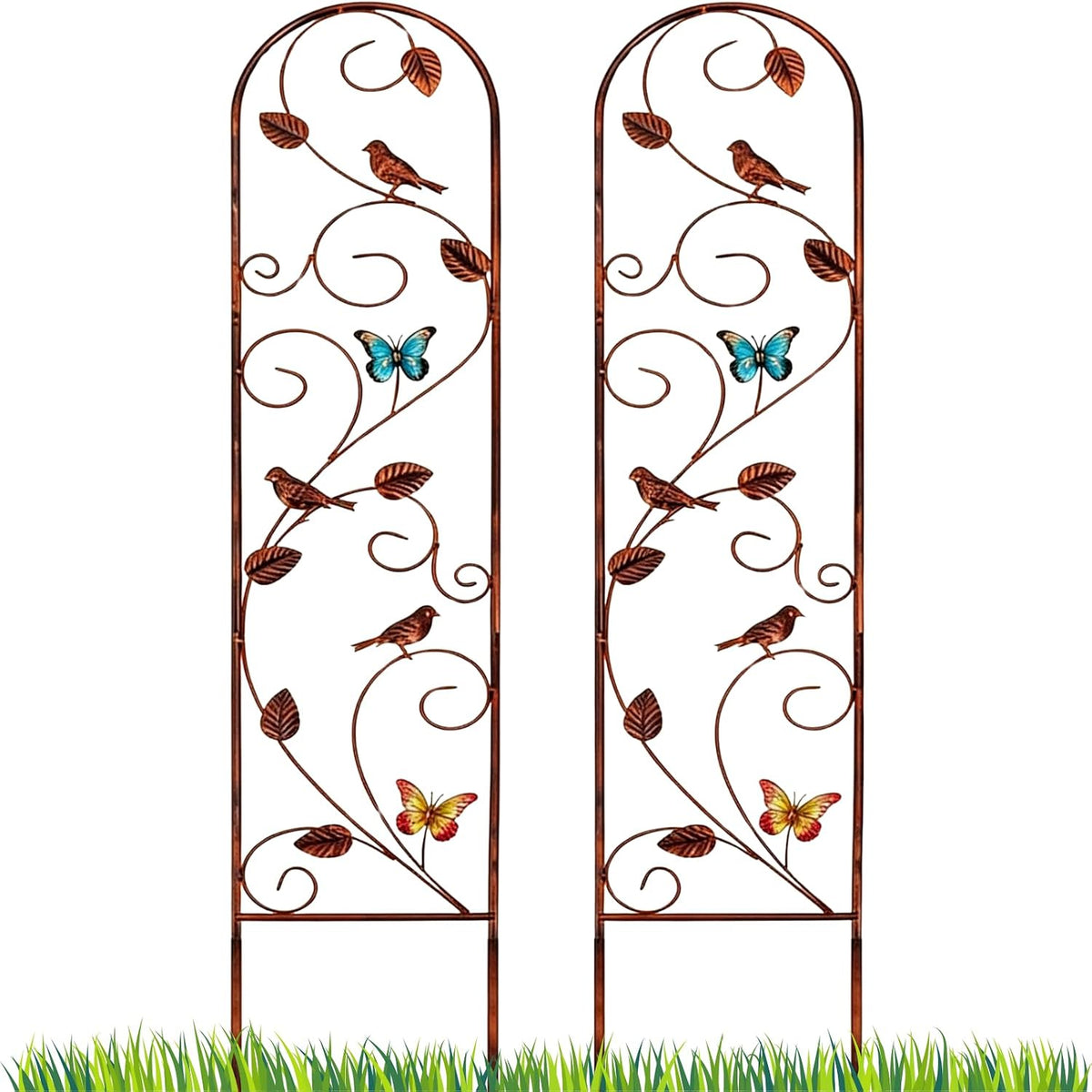 2‑Pack Heavy‑Duty Iron Arch Garden Trellis