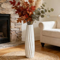 Large White Ceramic Floor Vase