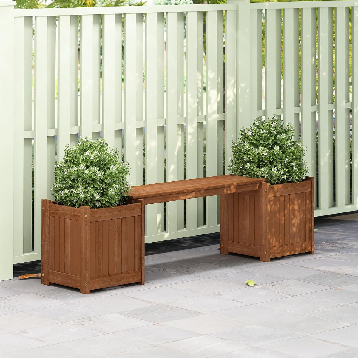 Natural Aloe Outdoor Planter Bench