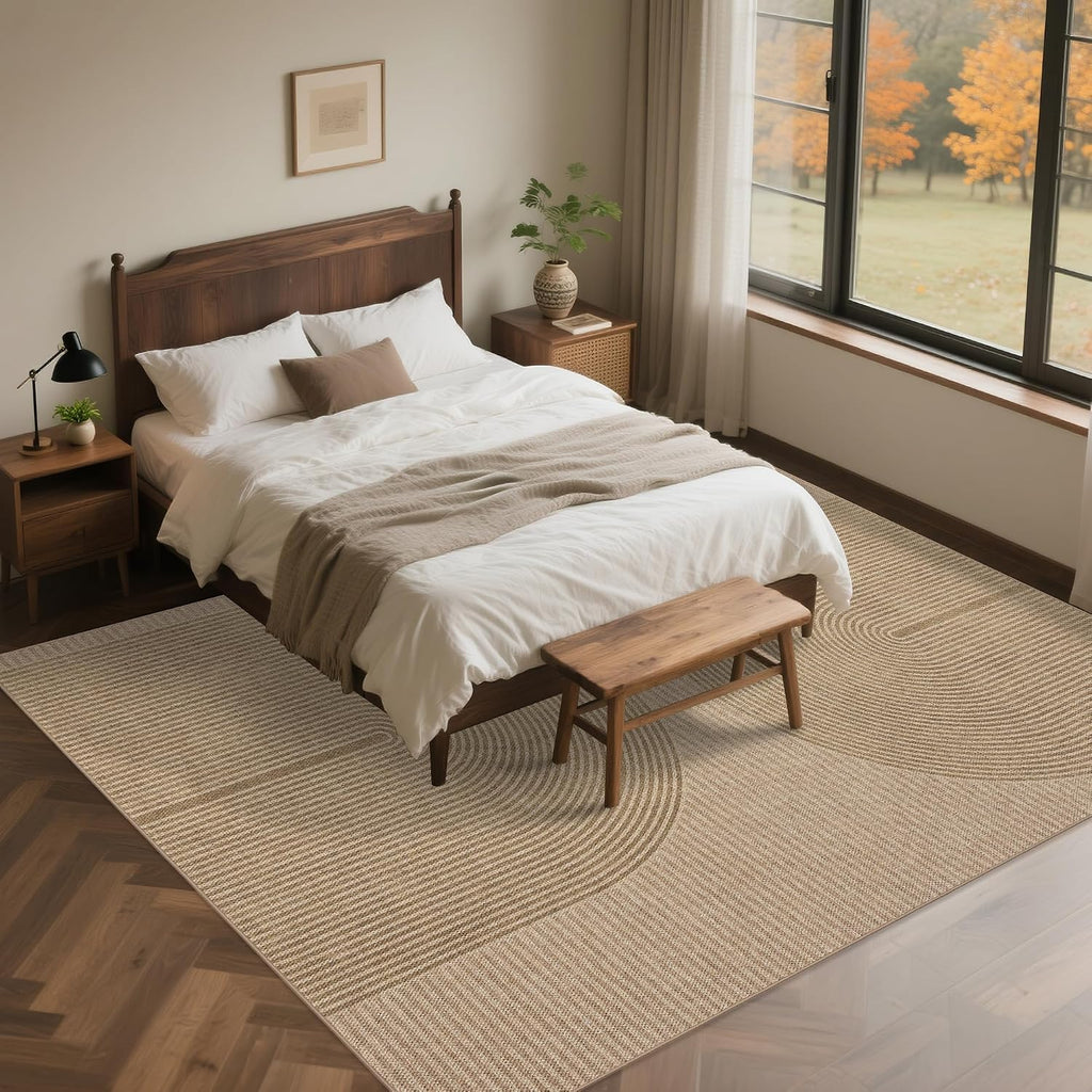Geometric Arch Easy Jute Area Rug