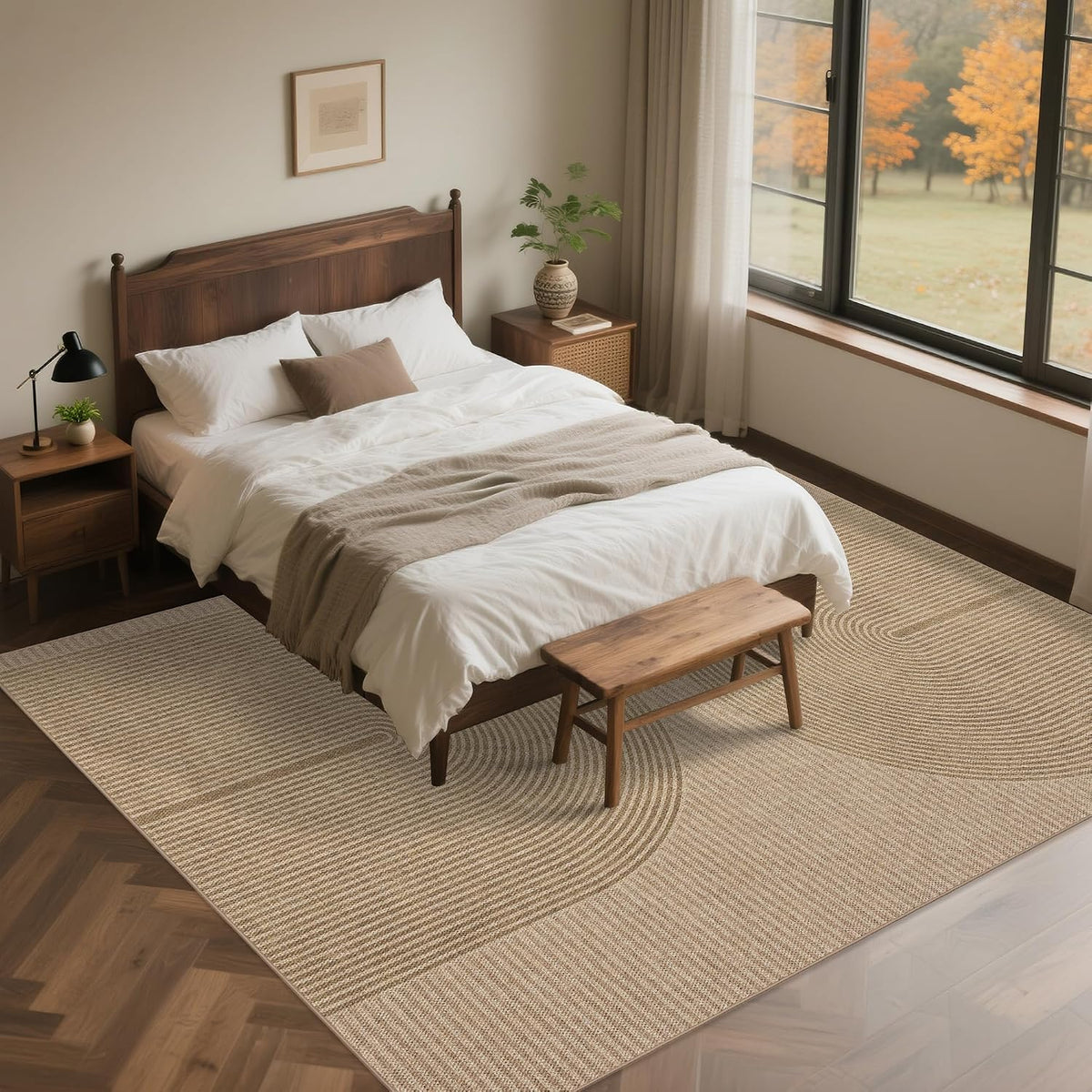 Geometric Arch Easy Jute Area Rug