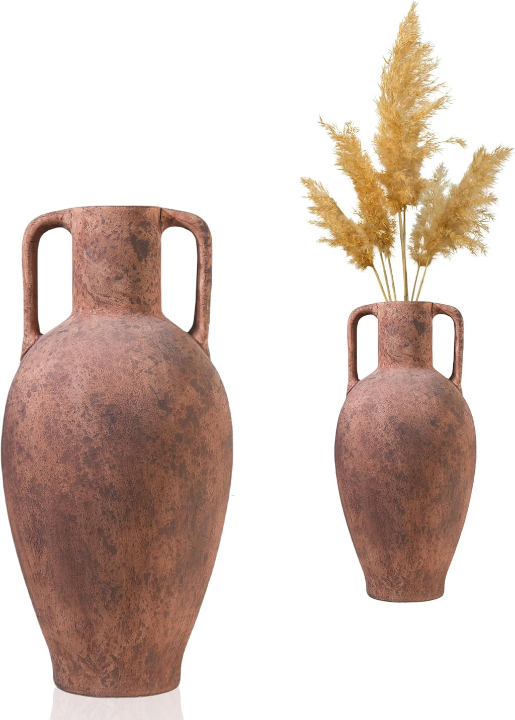 Vintage Ceramic Floor Vase With Handles