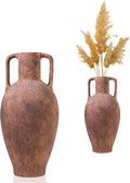 Vintage Ceramic Floor Vase With Handles