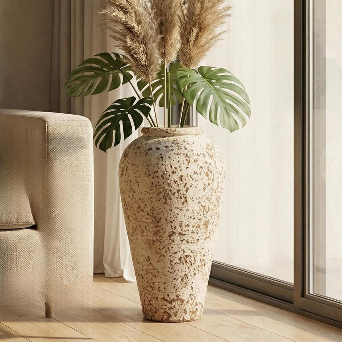 Rustic Terra Cotta Ceramic Vase