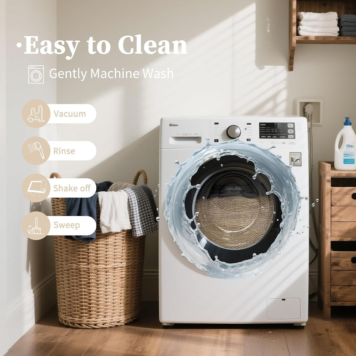 Geometric Arch Easy Jute Area Rug