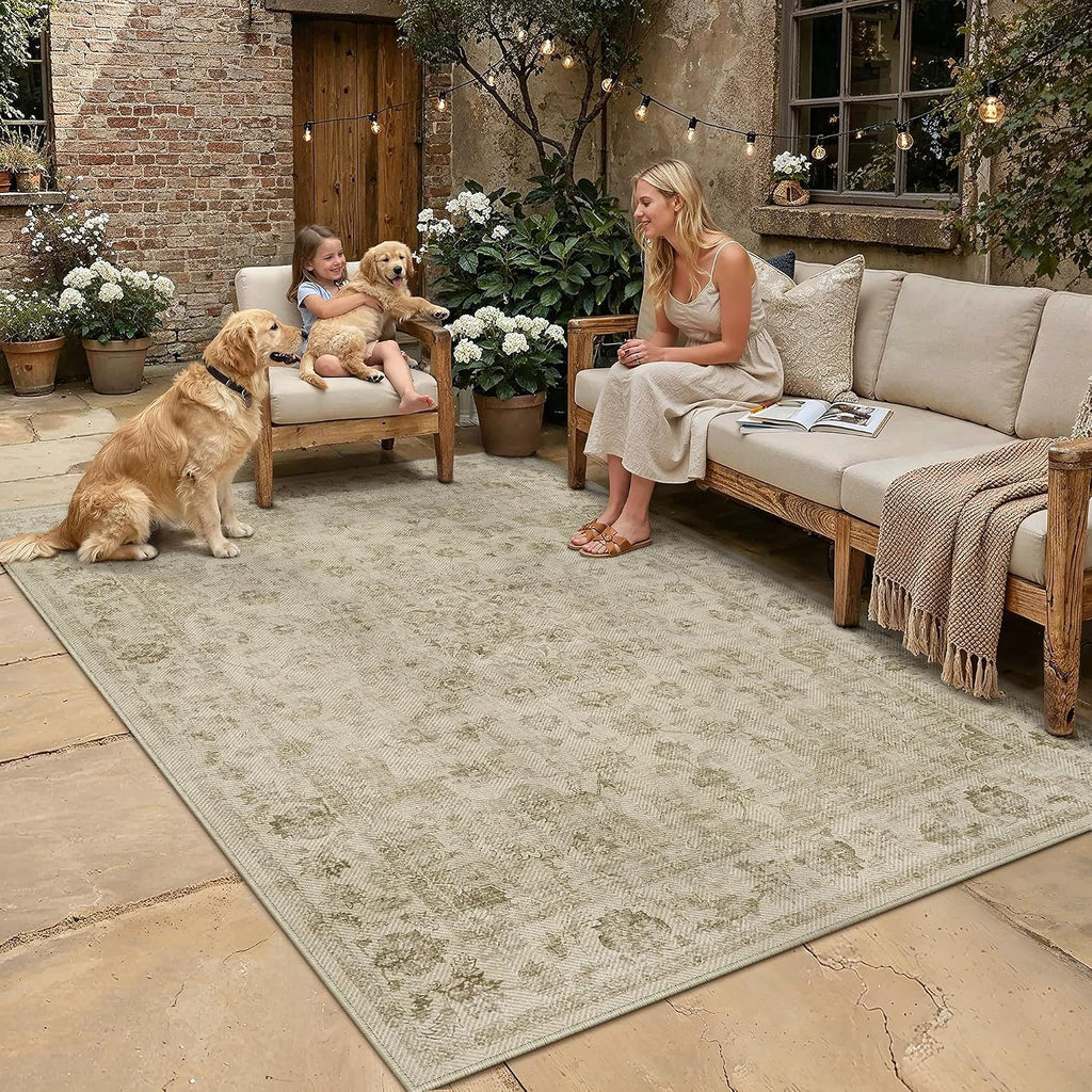 6x9 Beige Neutral Jute Area Rug