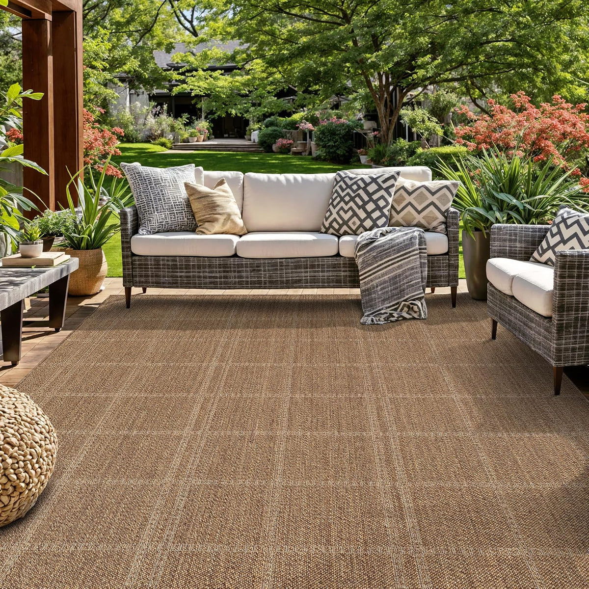 Modern Sand Jute‑Style Area Rug