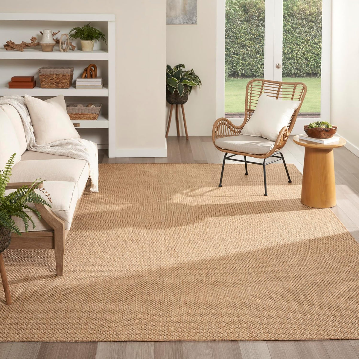 Geometric Jute Indoor‑Outdoor Area Rug