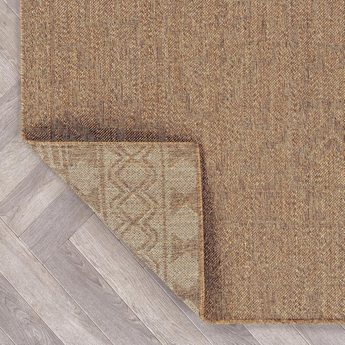 Bohemian Border Jute‑Style Area Rug