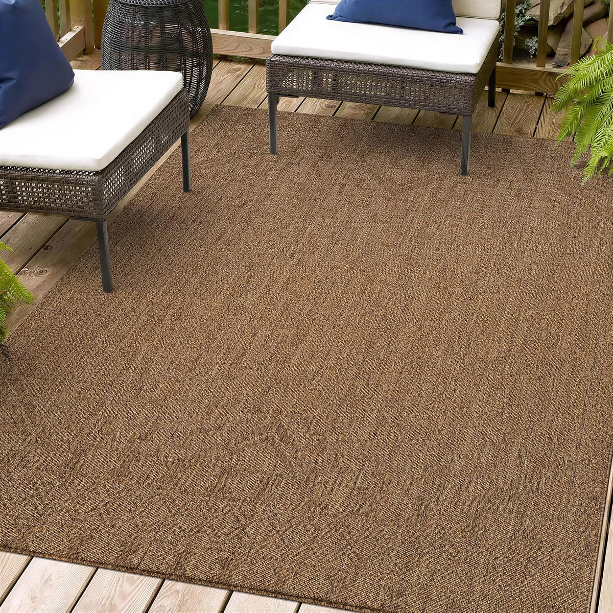 Bohemian Border Jute‑Style Area Rug